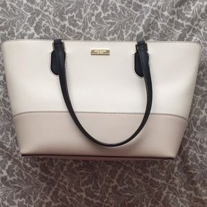 Like New Kate Spade Cream Taupe Colorblock Purse